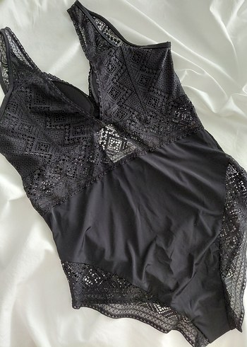 38 Beden Siyah Gotik Dantel Body