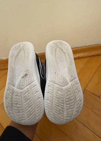 25 Beden Siyah Erkek Çocuk Spor Ayakkabı Velcro