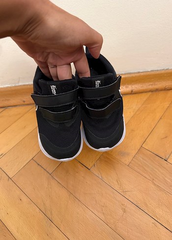 Siyah Erkek Çocuk Spor Ayakkabı Velcro