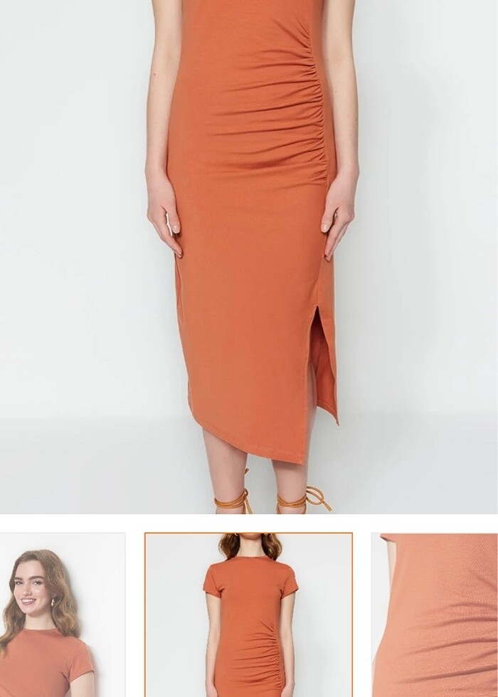 Büzgülü elbise - Görsel 2