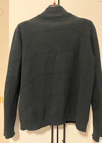 Gri Fermuarlı Yüksek Yakalı Erkek Ceket - Görsel 2