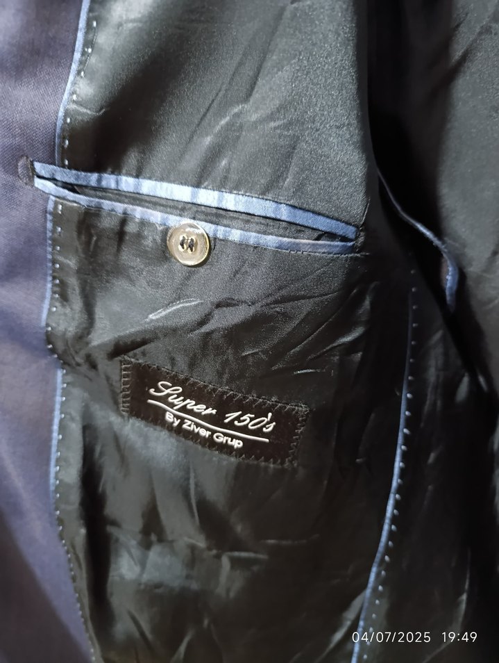 Lacivert Erkek Takım Elbise Ceketi - Görsel 2