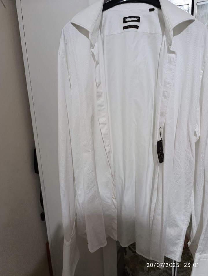 vakko Keten Uzun Kollu damatlık gömlek - Görsel 2