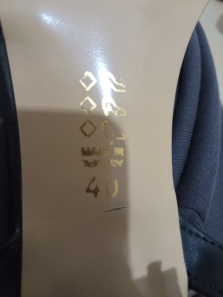 Siyah Kadın Tokalı Topuklu ayakkabı - Görsel 5