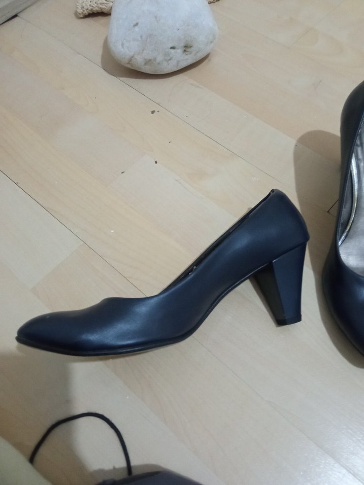 Kadın Lacivert Dolgu Topuklu Klasik Ayakkabı - Görsel 3