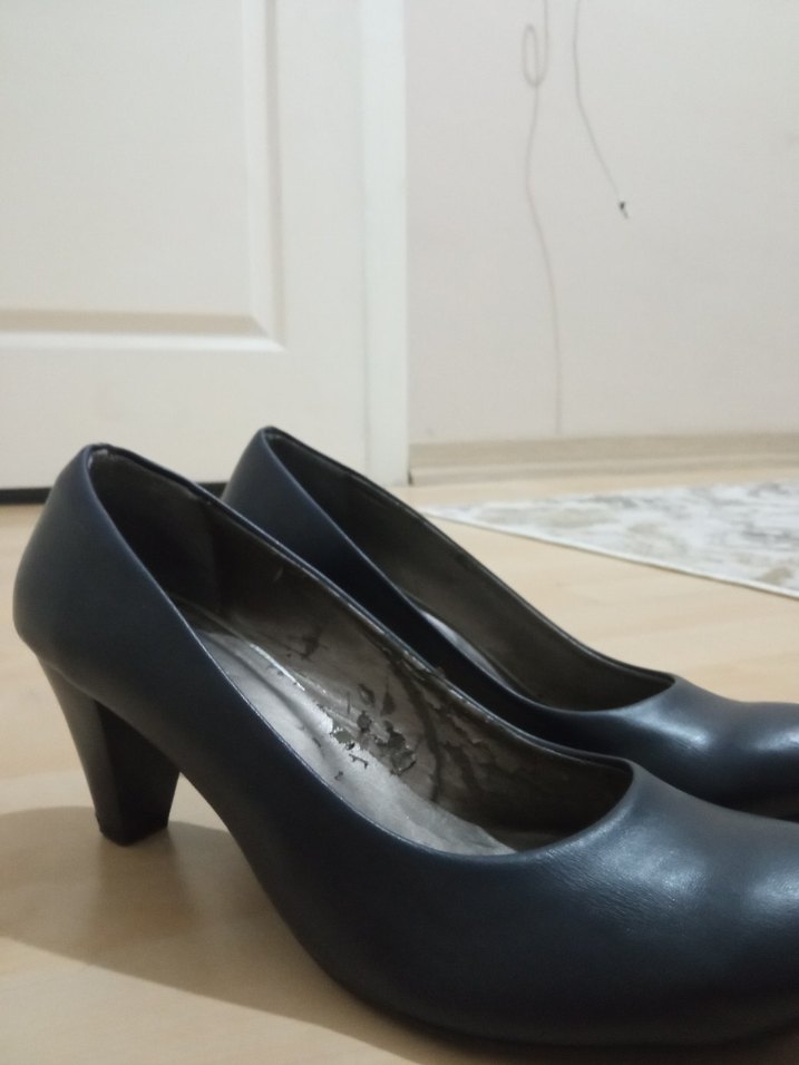 Kadın Lacivert Dolgu Topuklu Klasik Ayakkabı - Görsel 2