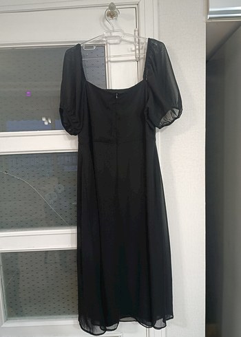 Siyah Uzun Kollu Gotik Gece Elbisesi - Görsel 2