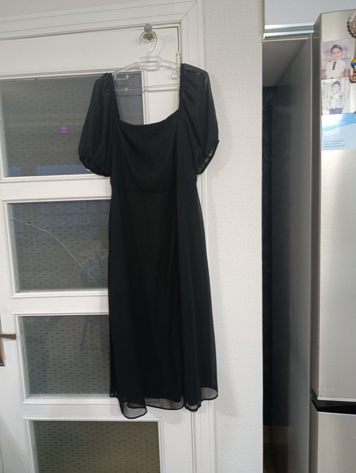 Siyah Uzun Kollu Gotik Gece Elbisesi - Görsel 3