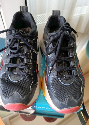 Kadın Çok Renkli Bağcıklı Platform Spor Ayakkabı - Görsel 7