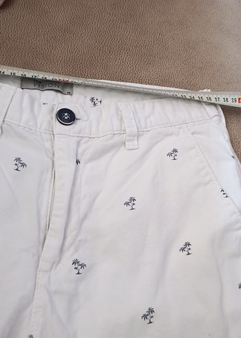 Düğmeli Beyaz Erkek Mini Şort - Görsel 5