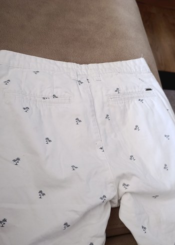 Düğmeli Beyaz Erkek Mini Şort - Görsel 6