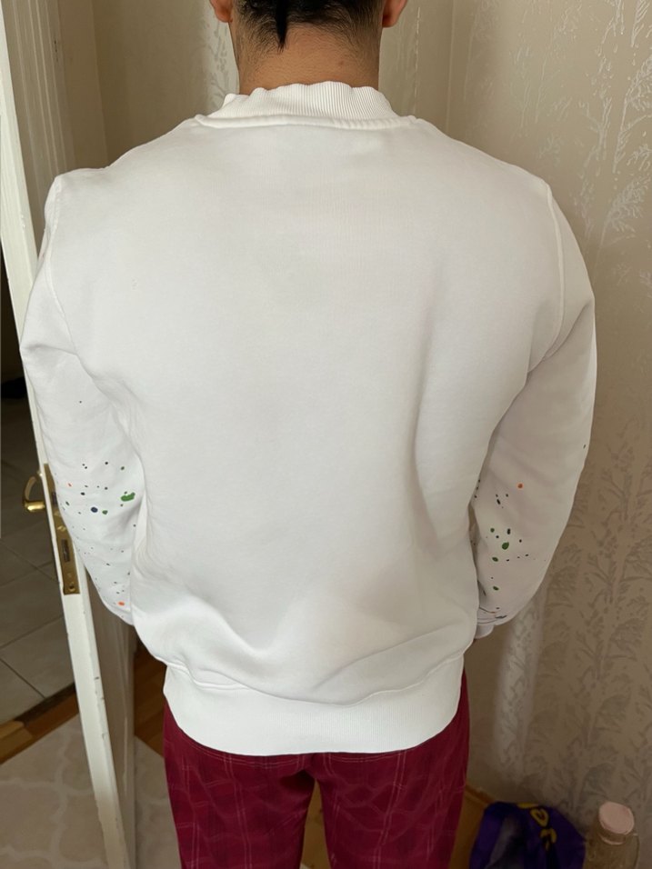 Lufian Beyaz Baskılı Pamuklu Sweatshirt - Görsel 2