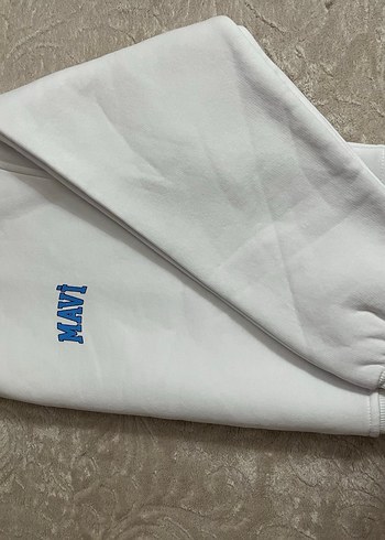 Mavi Beyaz Kadın sweat - Görsel 2