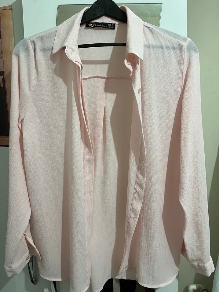 Pembe Uzun Kollu Gömlek - Görsel 2