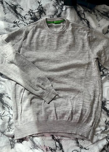 Gri Erkek Bisiklet Yaka Triko Kazak - Görsel 2