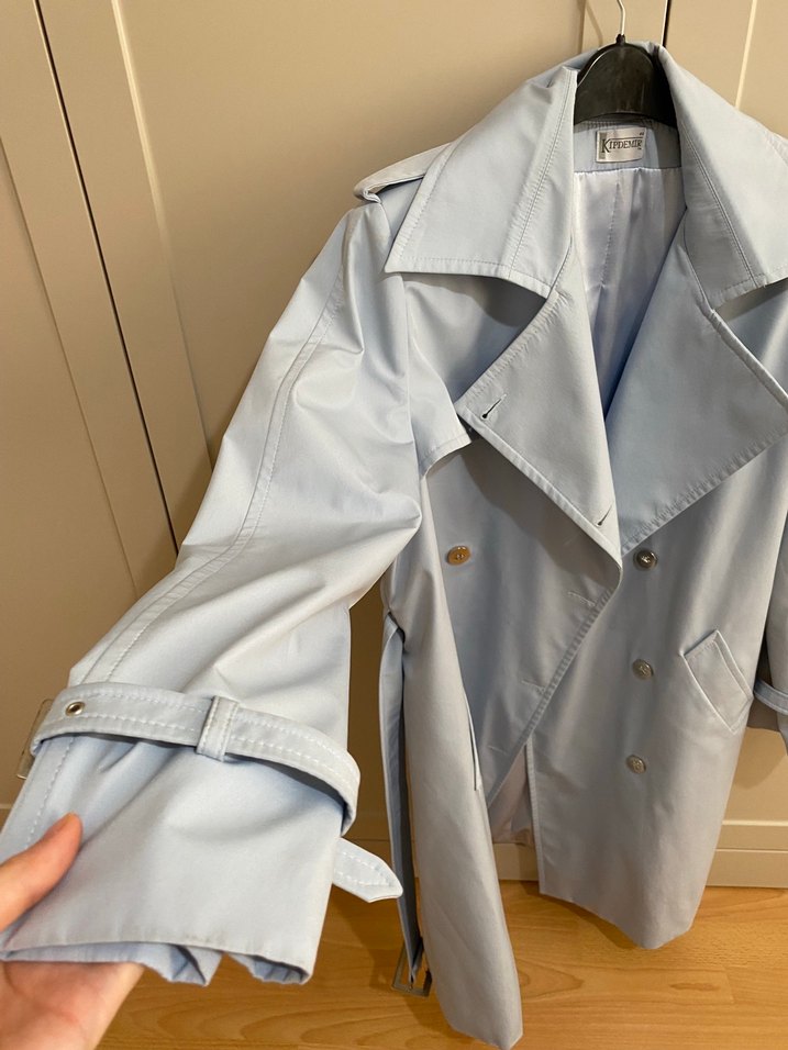 Mavi Kadın Midi Trençkot - Görsel 3