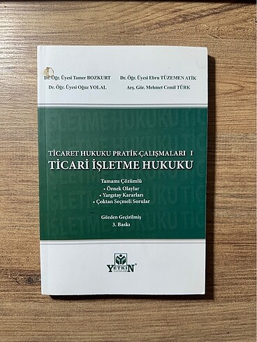 Ticaret Hukuku Pratik Çalışmaları I /Tamer Bozkurt