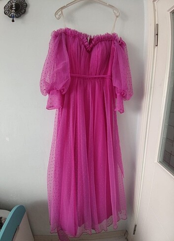 xl Beden pembe Renk Pembe abiye elbise