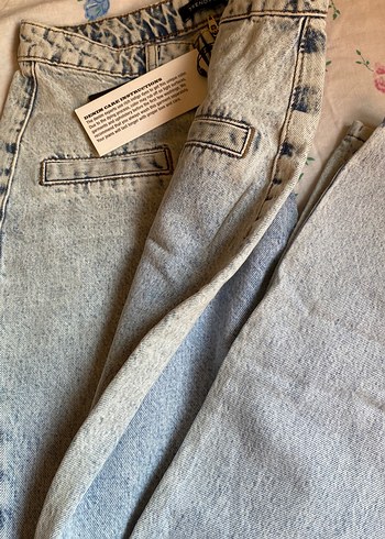 Gri Düğmeli Kadın Denim Pantolon - Görsel 5