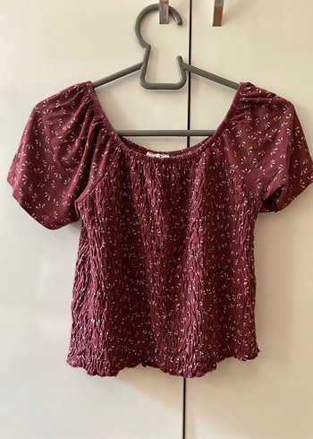 Beyaz Keten Pliseli Kısa Bluz - Görsel 11