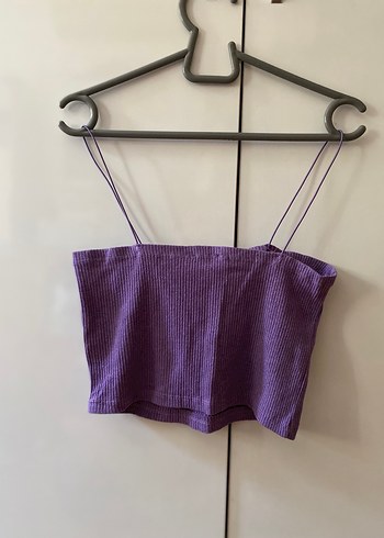 Beyaz Keten Pliseli Kısa Bluz - Görsel 19