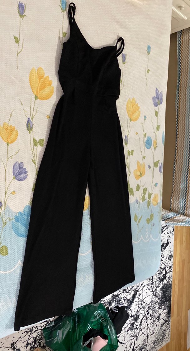 Siyah Askılı Uzun Tulum - Görsel 4