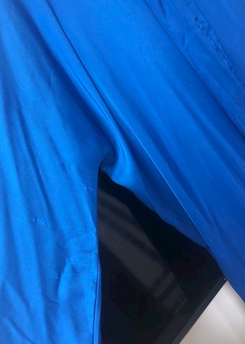 Püsküllü Mavi Uzun Kadın Abiye - Görsel 4