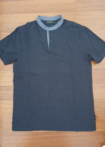 Gri Denim Kısa Kollu Polo Tişört