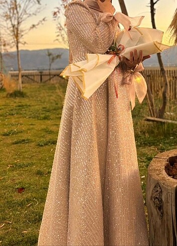 Nişan elbisesi tesettür 
