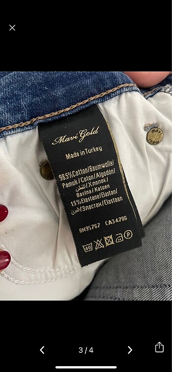 27 Beden Mavi orjinal jean