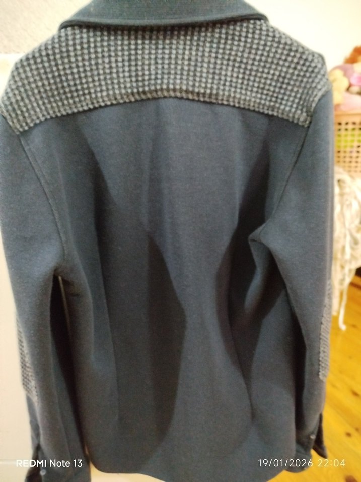 Düğmeli Gri Erkek Uzun Kollu Gömlek - Görsel 2