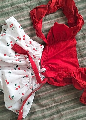 3-6 Ay Beden çeşitli Renk Bebek takım 2li
