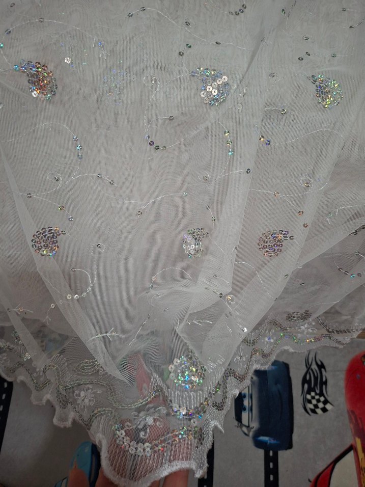 pul detaylı tek camlık tül - Görsel 2