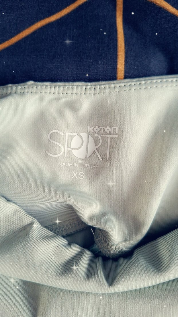 buz mavısı Elastik Kadın Spor Tayt - Görsel 2