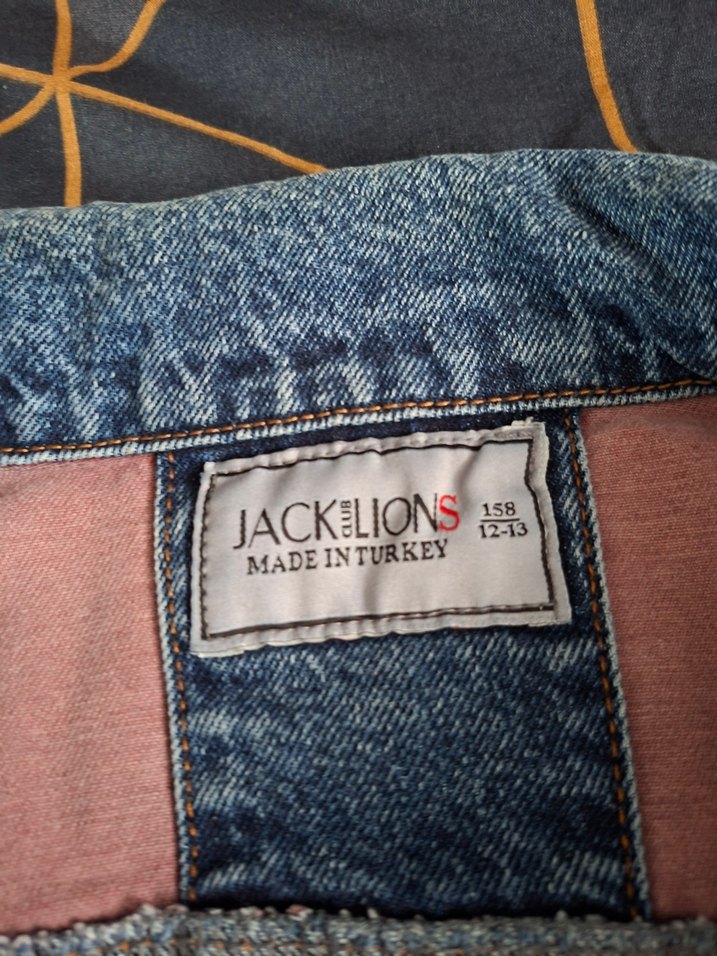 12 13 yas Düğmeli Kot Ceket - Görsel 3