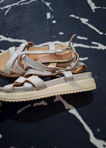 Bej cocuk Dolgu Topuk Sandalet - Görsel 2