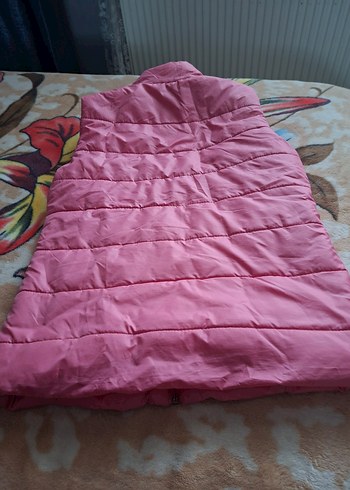 Kız Çocuk Pembe Fermuarlı İnce Yelek - Görsel 3