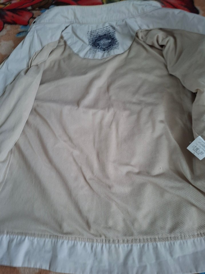 Fermuarlı krem keten Ceket - Görsel 2