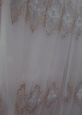 Nakışlı Beyaz Perde 3 mt - Görsel 2