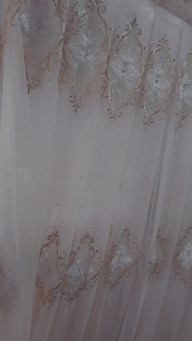 Nakışlı Beyaz Perde 3 mt - Görsel 2