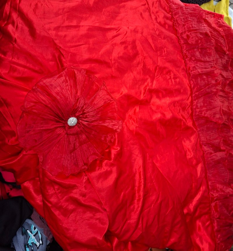 Kırmızı Fırfırlı yatak ortusu - Görsel 2