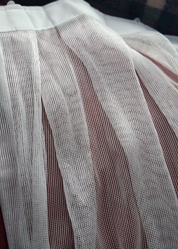 Bohem Beyaz Tül Perde 3 mt - Görsel 2