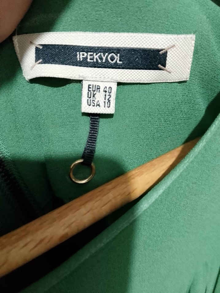 Yeşil Pilili Uzun Kollu Bohem Tunik - Görsel 5