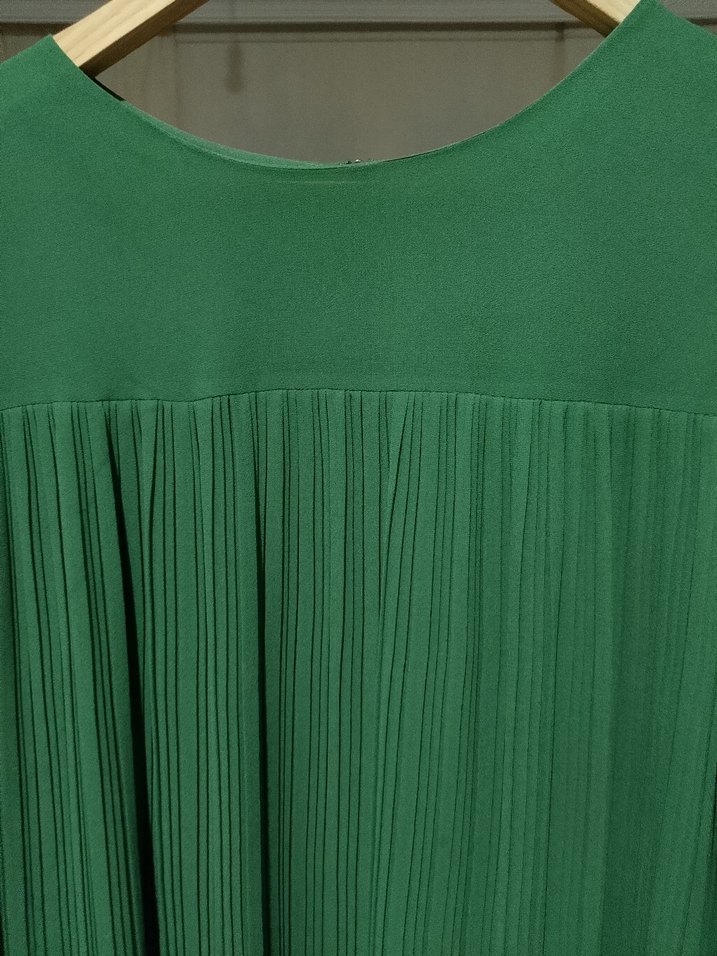 Yeşil Pilili Uzun Kollu Bohem Tunik - Görsel 2