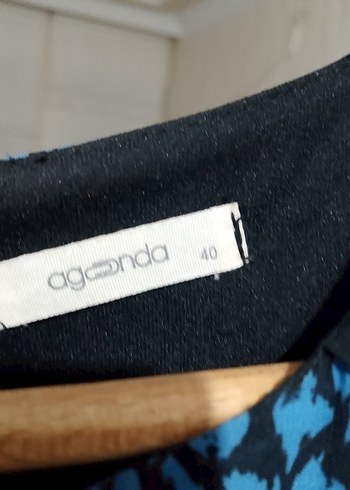 Mavi Pilili Midi Bohem Elbise - Görsel 2