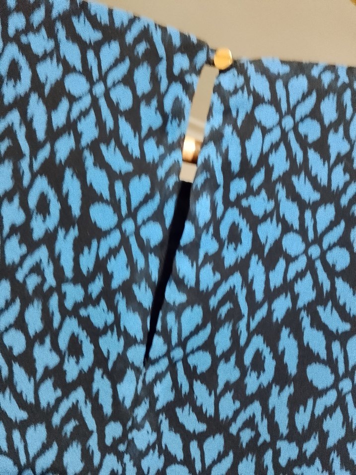 Mavi Pilili Midi Bohem Elbise - Görsel 5