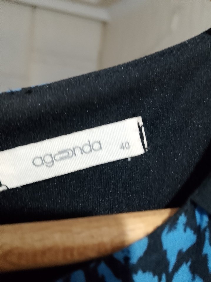 Mavi Pilili Midi Bohem Elbise - Görsel 2