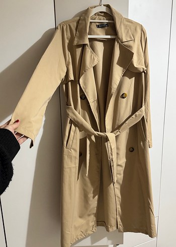 Bej Midi Kadın Trençkot - Görsel 2