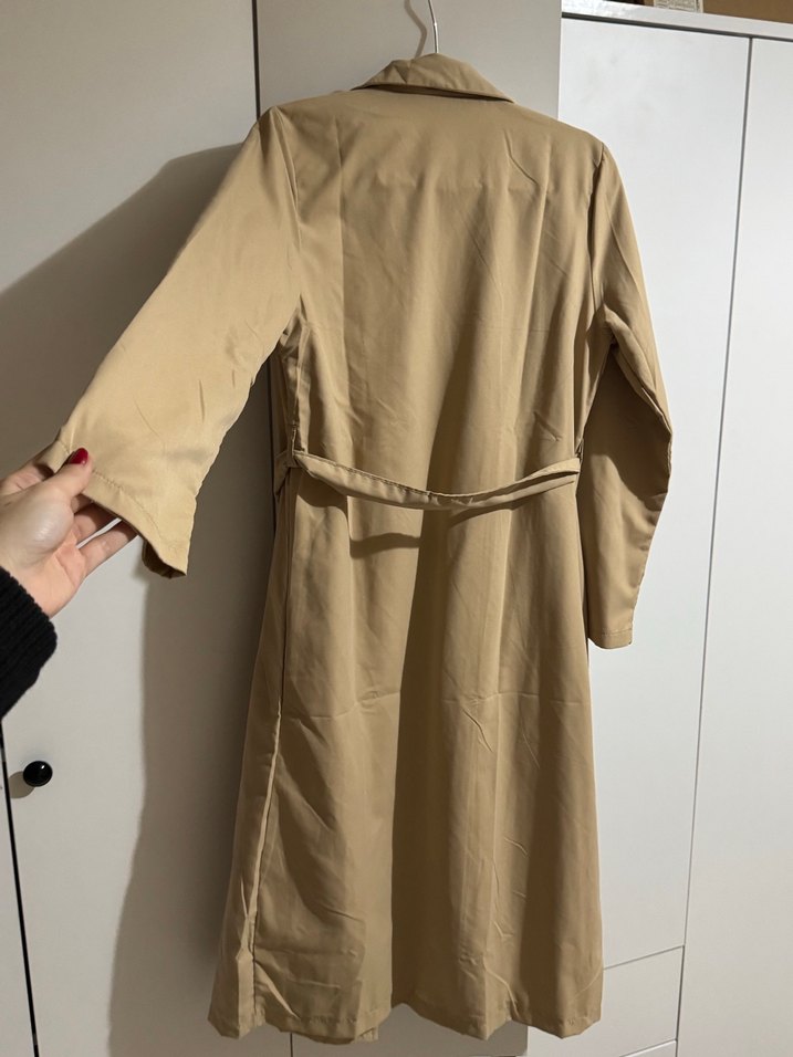 Bej Midi Kadın Trençkot - Görsel 3