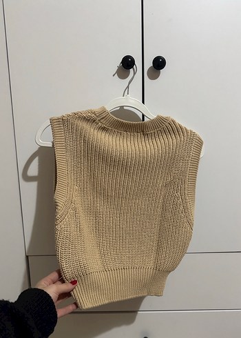 Bej Örgü Kadın Süveter - Görsel 3